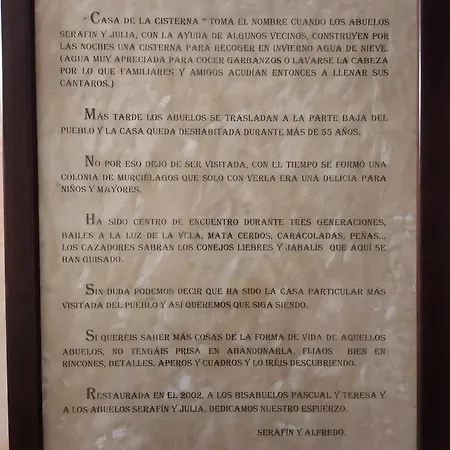 Casa La Cisterna * Pina de Montalgrao